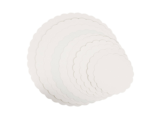 Rond blanc festonné 19 x 250pcs