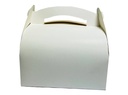 Boîte pâtissière poignée 18X16  blanche x 50pcs