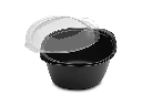 Boîte wok noir 2300 cc +couv PP x 25 unités