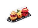 Boîte éclair Fond noir HAUT+ couvercle Trans x 30pcs