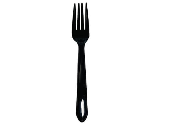 Fourchette noir réutilisable x 50pcs