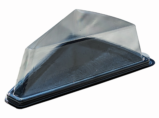 Part de tarte noir+ couv transparent