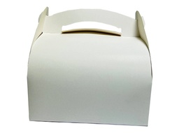 [CBPP186] Boîte pâtissière poignée 18X16  blanche x 50pcs