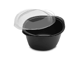 [PBWN2300] Boîte wok noir 2300 cc +couv PP x 25pcs