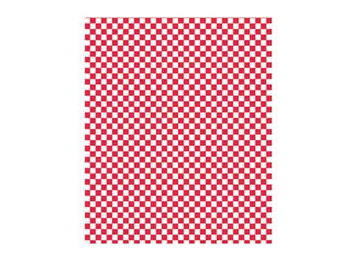 [PPBR283] Papier Burger 28X34cm damier rouge x 1 000pcs