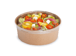 [CBSP120] Boite salade kraft brun 1200 ml+couvercle x 200pcs