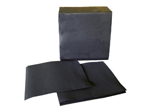 Serviette 38x38 2F micro point noir x 50pcs